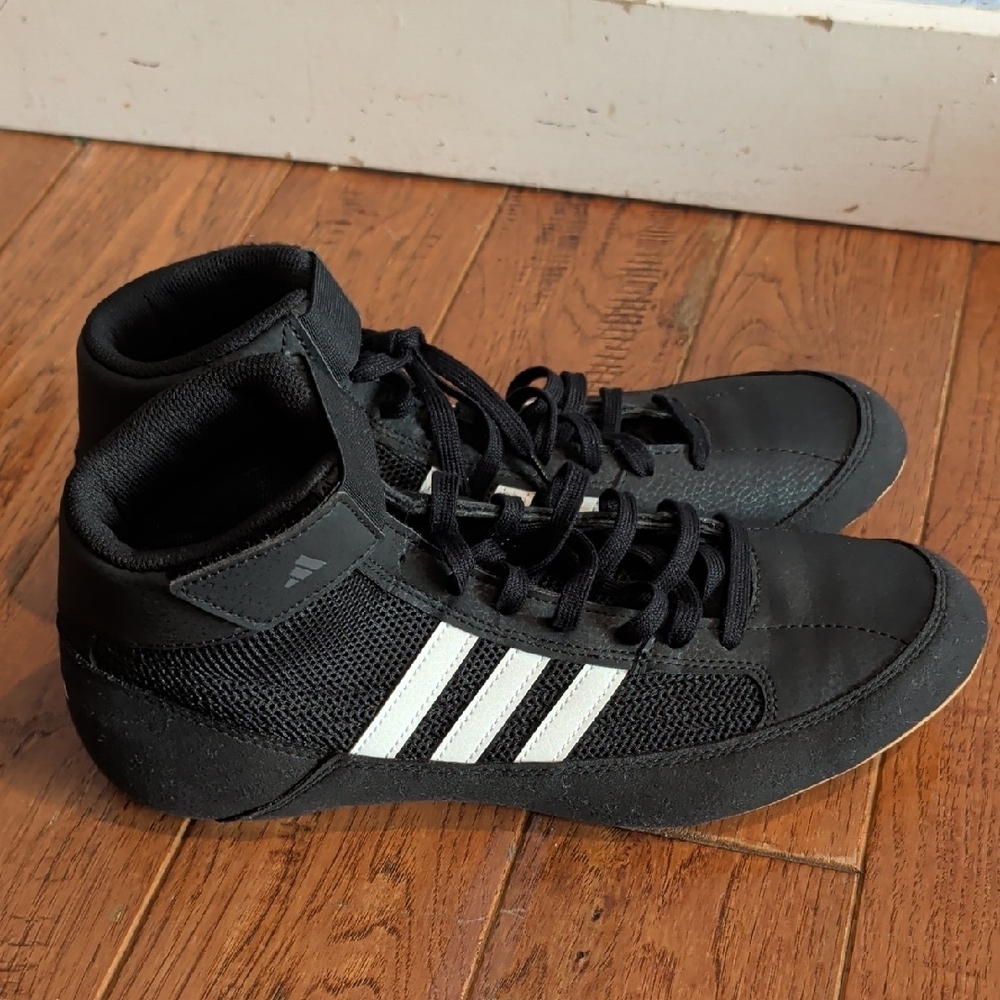 Adidas HVC 2 Havoc Men's Black and White Athletic Wrestling Shoes